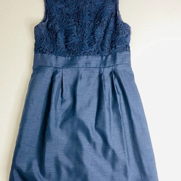 Tahari Scoop Neck Embroidered Sheath Dress - Picture 3 of 8